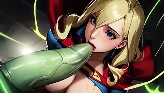 Süper kız grup seks yapıyor ve kryptonite ile sikiliyor