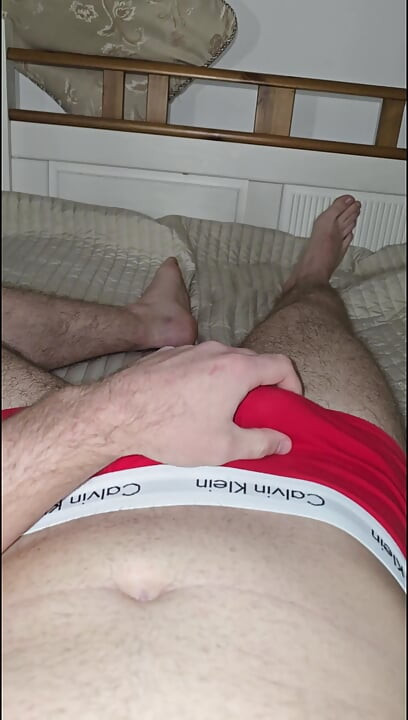 Masked Straight Dom’s Red Underwear Bulge Tease PhantomGentX
