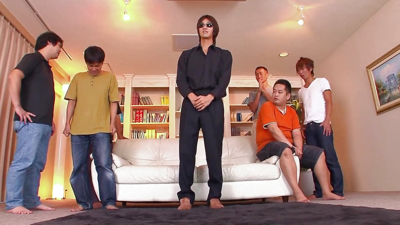 Asian gangbang with a beautiful MILF darling