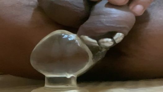 Peeing with my pierced cock on my butt plug and then showing my toenails full of piss