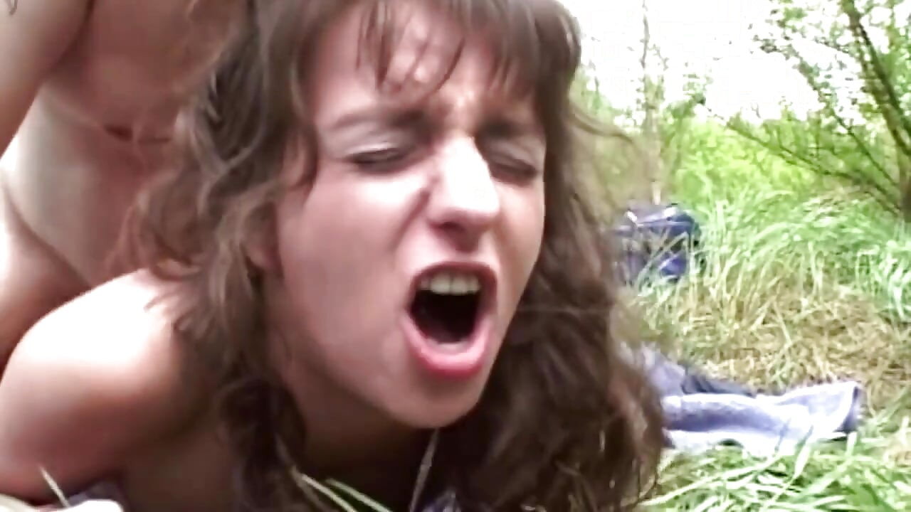 Brunette Gets Fingered and Fucked Hard Outdoors