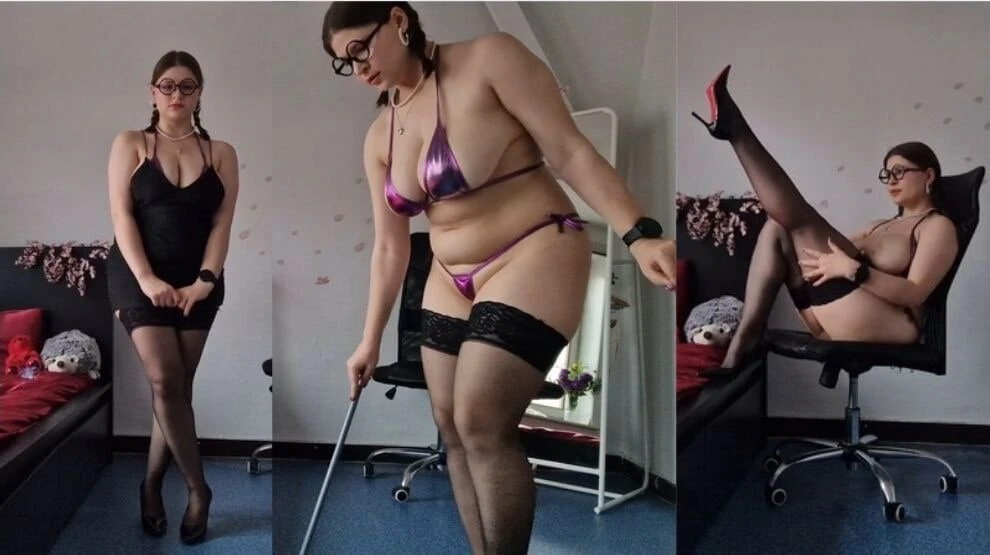 Daddy's Good Girl - Date Night Cleaning & Tease in Black Dress