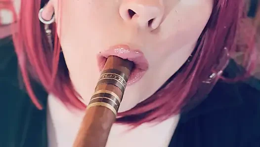 Cigar Smoking With Miss Tina Snua The Secretary!