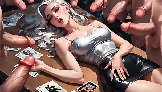 Orgy in Cyberpunk Bar Anime AI
