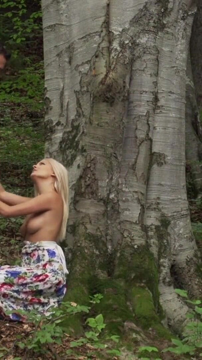 Emotional moment from "Real German Teen Couple Has Romantic Outdoor Sex on Holiday"
