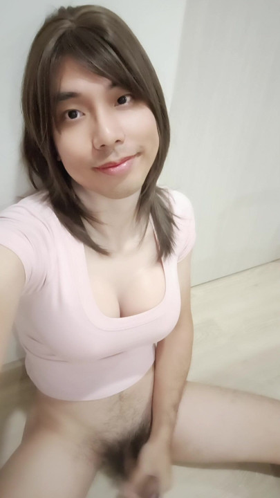 Ladyboy happiness cum