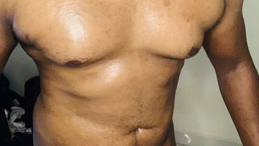 Man body oiled up for cock sucking