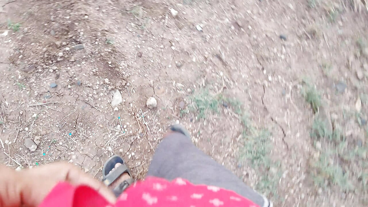 Young slim boy outside mastrubation