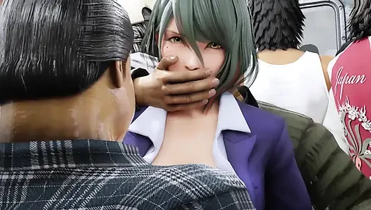 3 boyutlu kız trende