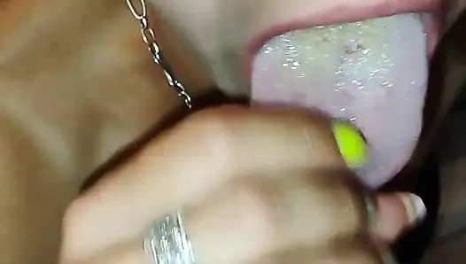 Blowjob hebat, muncrat di mulut dan di wajah