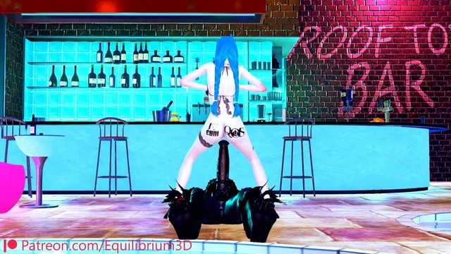 Jinx riding demon's big cock