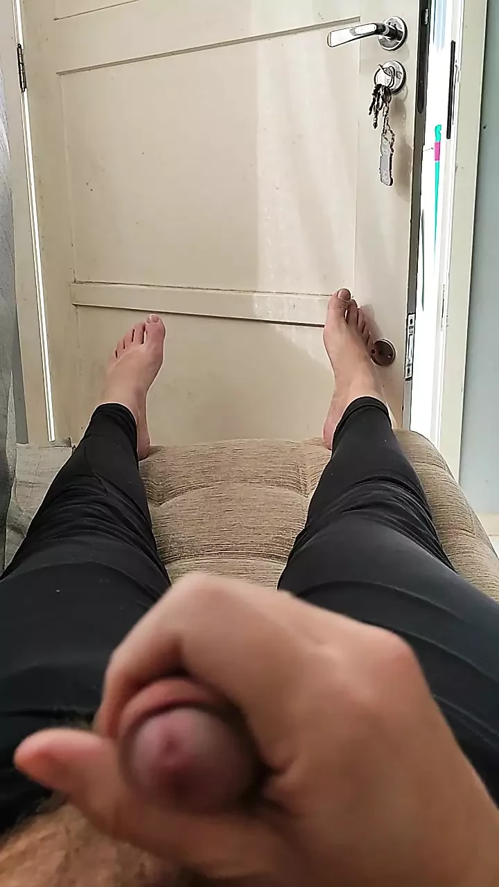Közeli UP Fasz és lábak