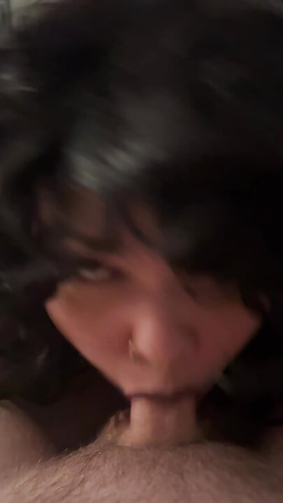 Real Couple Homemade Blowjob! Ahegao Facial