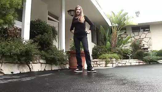 Brunette teen Allison gets creampied by black cock