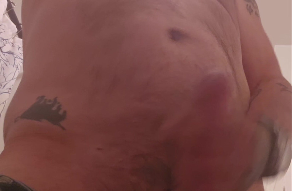 Stroking my cock until it explodes