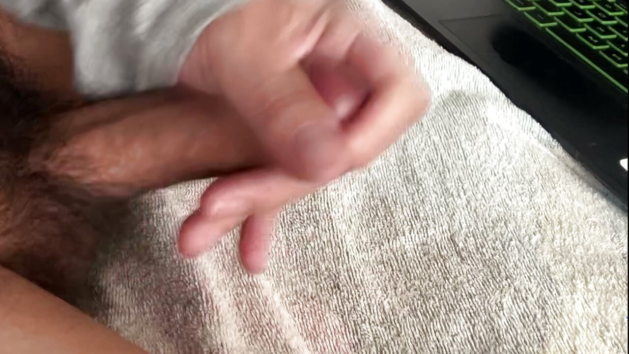pov jerking off and shooting a thick load