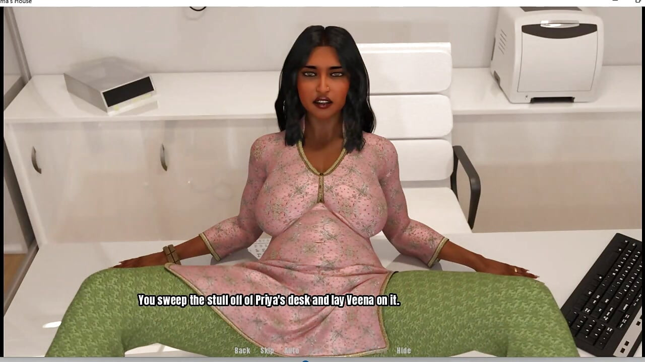 La maison de mamie - une desi enceinte se fait baiser les seins