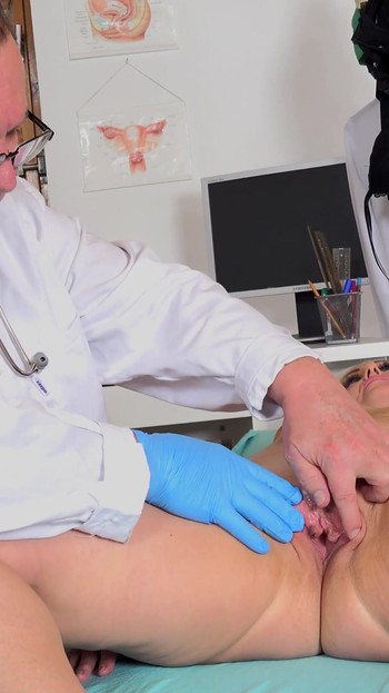 Unforgettable moment from "Blonde mature woman Miya gets her old pussy examined"