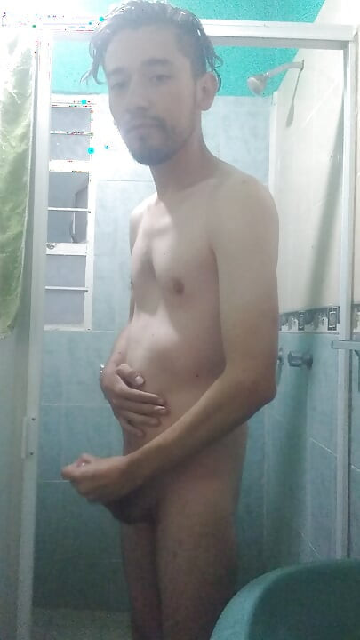Masturbating before the shower
