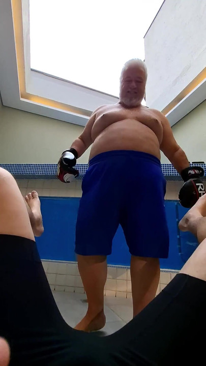 POV Stepdaddy Boss Boxer Training Session
