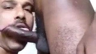 Indian step dad sucking nice cock