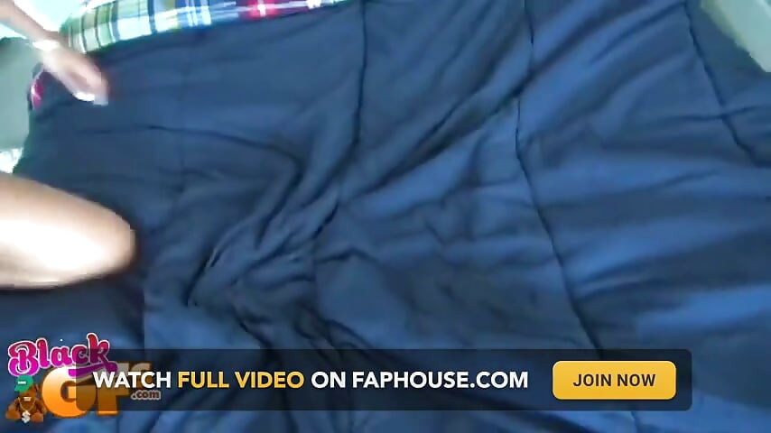Black Jazzi Sucks & Fucks in the Bedroom Leaving a Heavy Cum on Tits Mess for Anubis