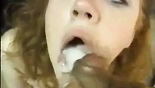 Redhead swallows cum