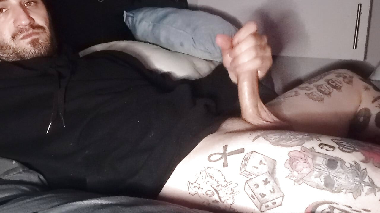Hot guy rubbing his cock so nicely