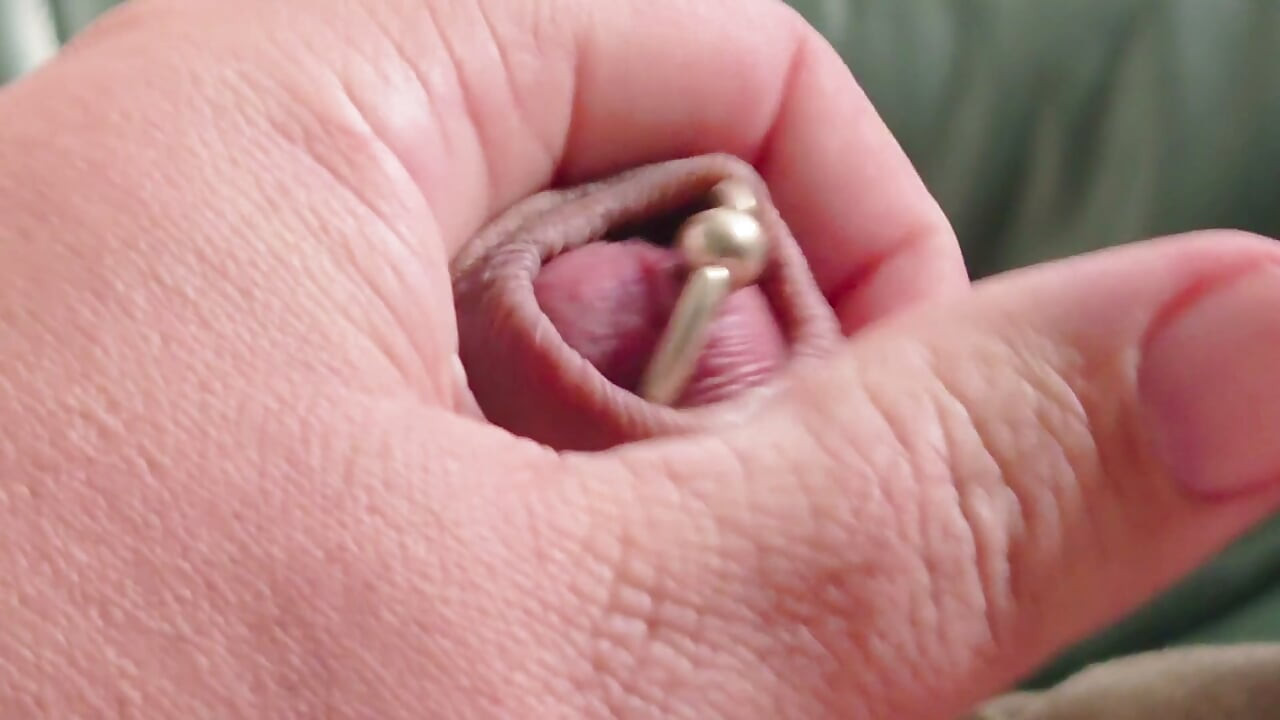 Playing with my Piercing and Cumming Hard