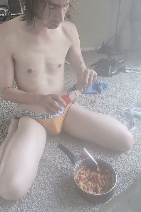 Belly Fills with Pasta, Belly Makes Noise