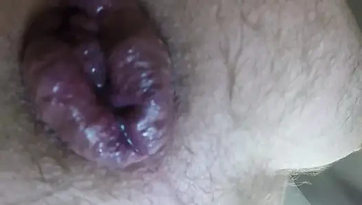 Лизышка очка. Моя жена лижет и сосет мою задницу до тех пор, пока я не пролапсу. Сперма на сиськах и вылизывание до оргазма.