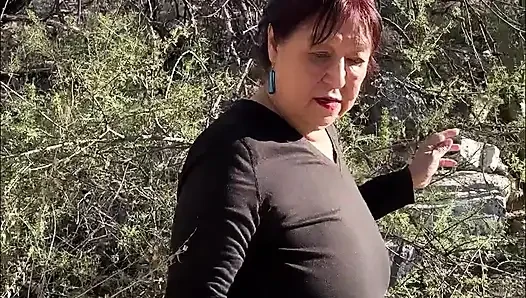 Masturbating My Hairy Pussy While Exploring Nature