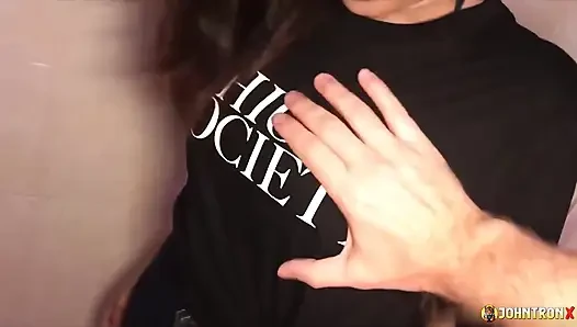 Johntronx - Sexy Blowjob and a Quickie with a Hot Asian Girl in the Bathroom