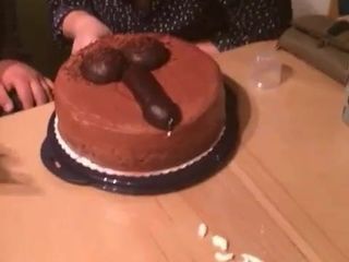 생일 케이크와 자지