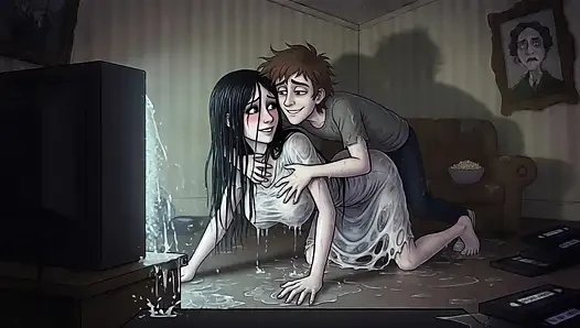 Beautiful Horror Girl Crawled Out of My TV