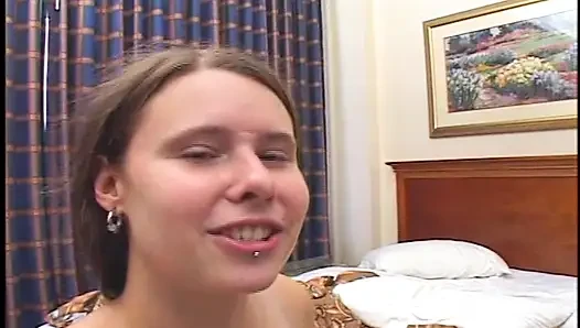 Tattooed babe gets her huge tits and bush screwed by two men with hard d...