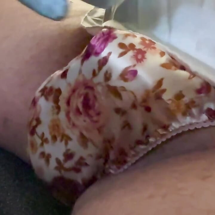 Satin Rose Sissy Thong Bulge Play