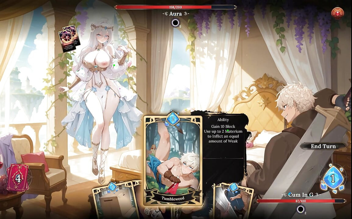 Aura 2 Lust of the Gods Hentai Game Ep.1 Stripping SEX battle with my GODDESS WIFE !