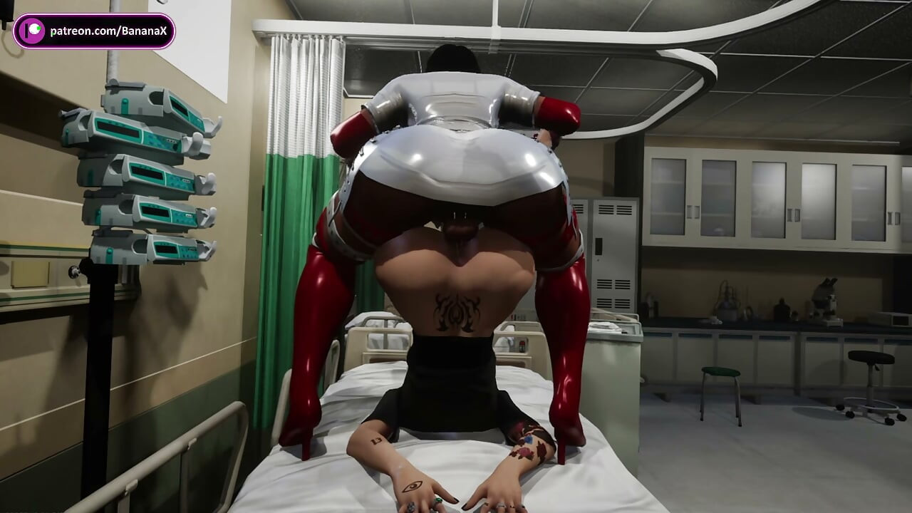 Futa Nurse Treats Patient with Her Cock