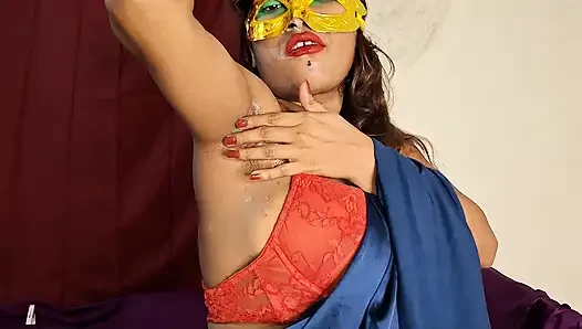Bhabhi shows off her pussy juice and milk by squeezing it out alone in her room