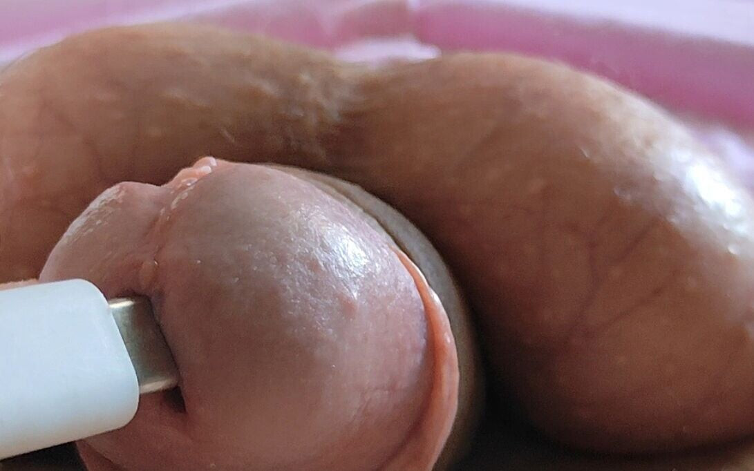 उत्तेजना के लिए यूएसबी केबल के साथ लंड को छोटे बिजली के झटके।