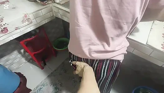 Desi hot stepsister cooking dinner I fuck her in the kitchen  desi hot kitchen sex videos