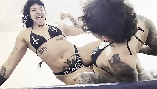 Lesbian Girlfriend Wrestling