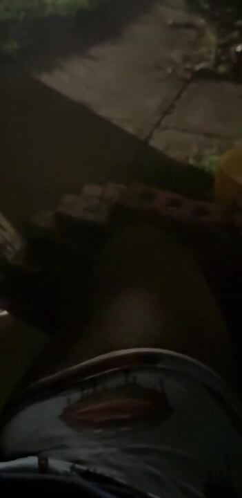 Chilling Outside In My Underwear On The Porch At Night While I Goon And Bust My Creamy Load