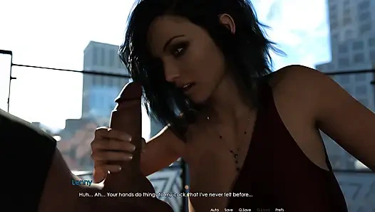 Orta yaşlı seksi kadın Anna iş arkadaşının yarağına sakso çekiyor ve memelerini sikiyor