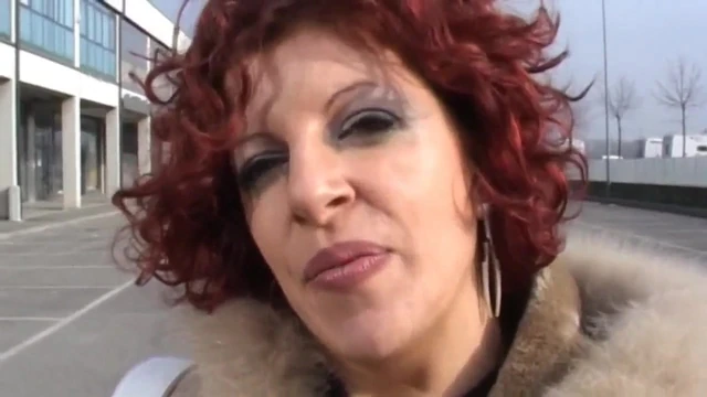 Sexy redhead and slut gets filled with cock in Italian amateur video