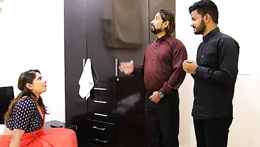 GADIS SEKSI DESI INDIA MENYETUBUHI MANAJER HOTELNYA DI KAMAR, THREESOME HARDCORE