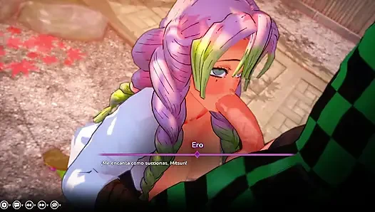 Hentai fantezim - demon slayer'dan Mitsuri Kanroji ile veda saksosu: kimetsu no yaiba