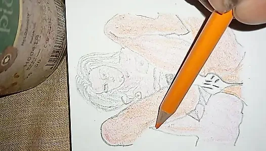 Kakakku yang asli menggambar seni india hot adik