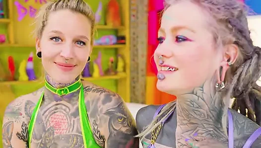 German Dirty Talk Lesbians Play Rough – Spanking, Spit-Covered Strap-On Deepthroat & Hard Pussy And Ass Fucking